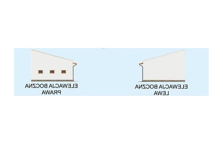 Projekt garażu G271 szkielet drewniany sześciostanowiskowy - elewacja 2