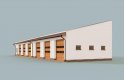 Projekt garażu G271 szkielet drewniany sześciostanowiskowy - wizualizacja 2