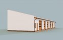 Projekt garażu G271 szkielet drewniany sześciostanowiskowy - wizualizacja 3