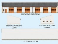 Elewacja projektu G271 szkielet drewniany sześciostanowiskowy - 1