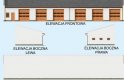 Projekt budynku gospodarczego G271 szkielet drewniany sześciostanowiskowy - elewacja 1