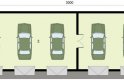 Projekt budynku gospodarczego G271 szkielet drewniany sześciostanowiskowy - rzut przyziemia