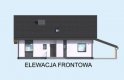 Projekt domu z bala NICEA szkielet drewniany - elewacja 1