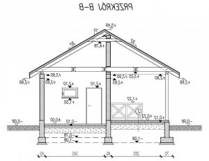 Przekrój projektu G42a w wersji lustrzanej