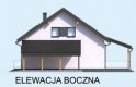 Projekt domu z bala NICEA 2 szkielet drewniany - elewacja 2