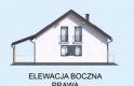 Projekt domu z bala NICEA 2 szkielet drewniany - elewacja 4