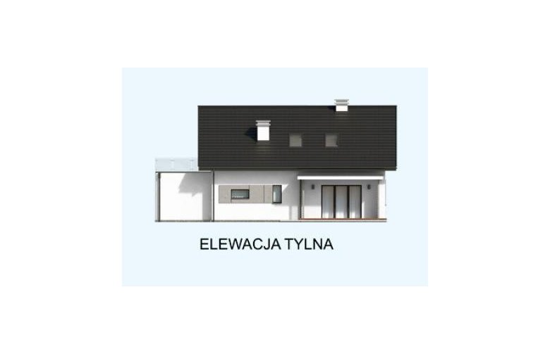 Projekt domu z poddaszem TRYPOLIS 3 - elewacja 2