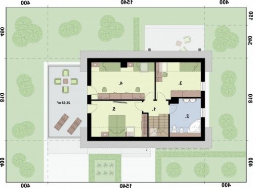 RZUT PODDASZA TRYPOLIS 3 - wersja lustrzana