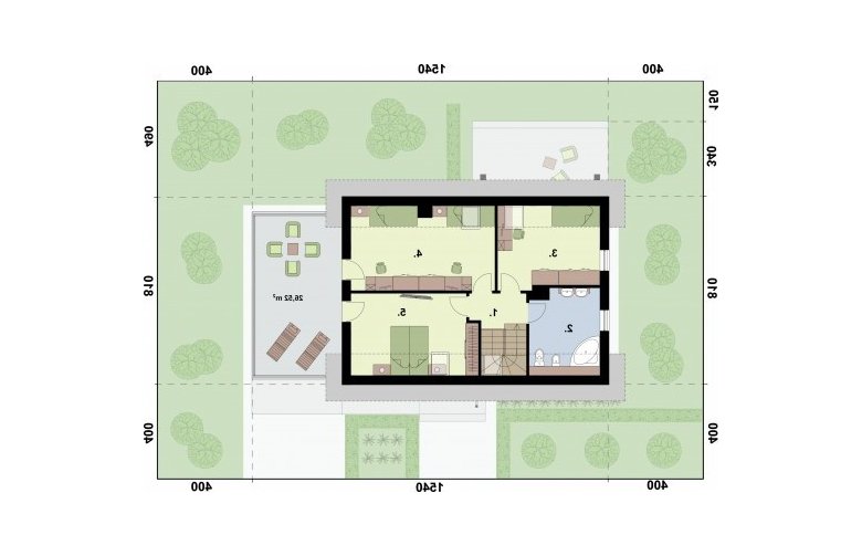 Projekt domu z poddaszem TRYPOLIS 3 - rzut poddasza