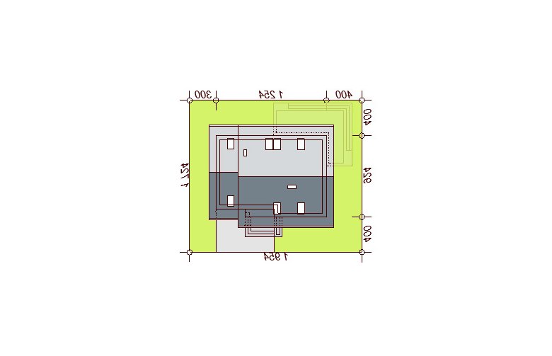 Projekt domu jednorodzinnego LISANDRA XS  - Usytuowanie - wersja lustrzana