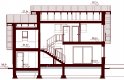 Projekt domu jednorodzinnego LISANDRA XS  - przekrój 2
