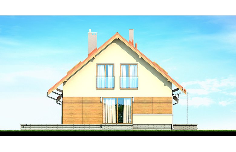 Projekt domu jednorodzinnego LISANDRA  - elewacja 4