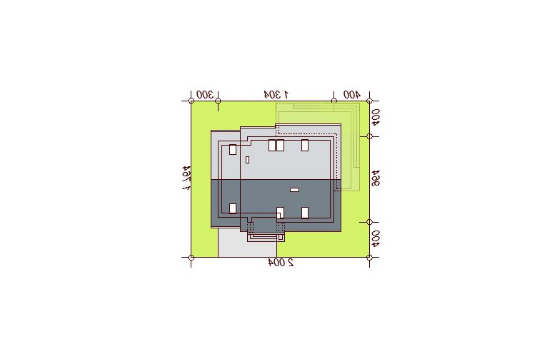 Projekt domu jednorodzinnego LISANDRA  - Usytuowanie - wersja lustrzana