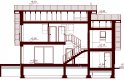 Projekt domu jednorodzinnego LISANDRA  - przekrój 2