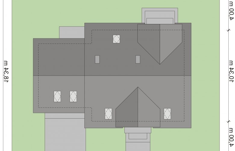 Projekt domu jednorodzinnego Lutecja 2 PS - Usytuowanie - wersja lustrzana