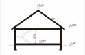 Projekt domu parterowego Hoste - przekrój 1