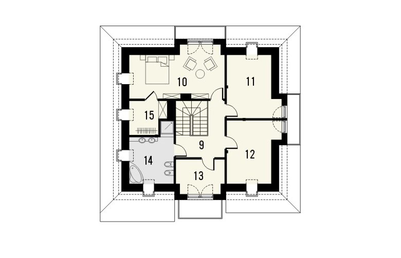 Projekt domu tradycyjnego IKEBANA 2 - 