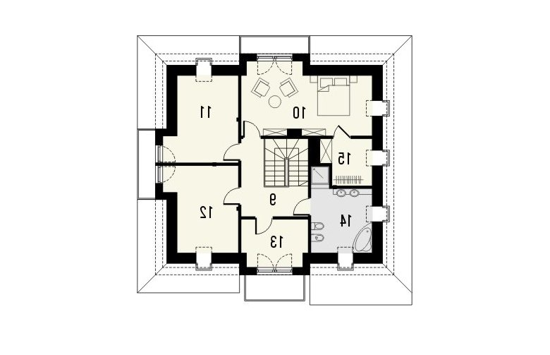 Projekt domu tradycyjnego IKEBANA 2 - 