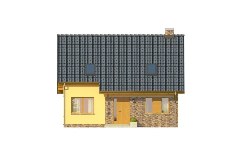 Projekt domu jednorodzinnego INTARSJA - elewacja 4