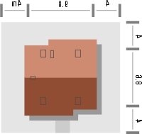 Usytuowanie budynku INTARSJA w wersji lustrzanej