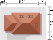 Usytuowanie budynku AMARETTO 2 w wersji lustrzanej