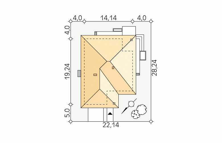 Projekt domu tradycyjnego Ariel 4 - Usytuowanie