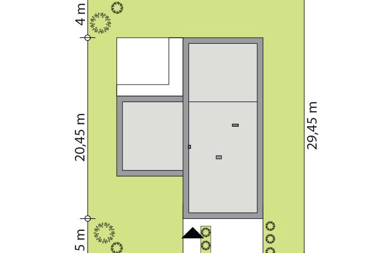 Projekt domu jednorodzinnego Tina - Usytuowanie