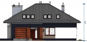 Elewacja projektu Domidea 2 dNN - 1 - wersja lustrzana