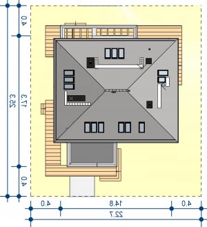 Usytuowanie budynku Domidea 2 dNN w wersji lustrzanej