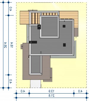 Usytuowanie budynku Domidea 4N w wersji lustrzanej