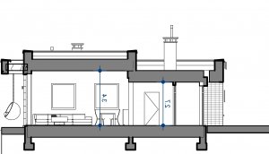 Przekrój projektu Domidea 4N w wersji lustrzanej