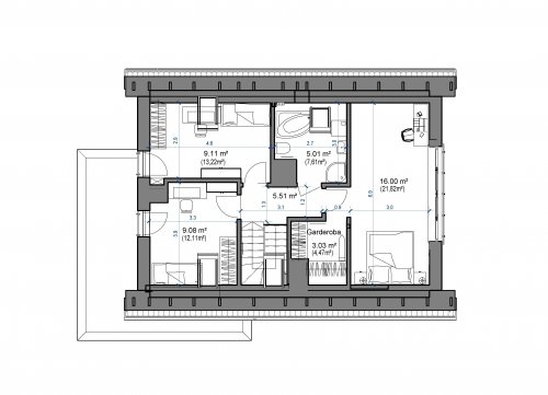 Rzut projektu Domidea 58