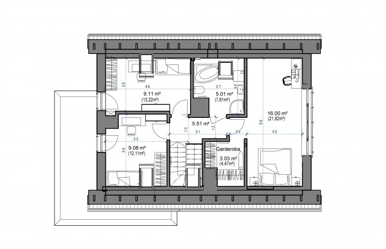 Projekt domu wielorodzinnego Domidea 58 - 