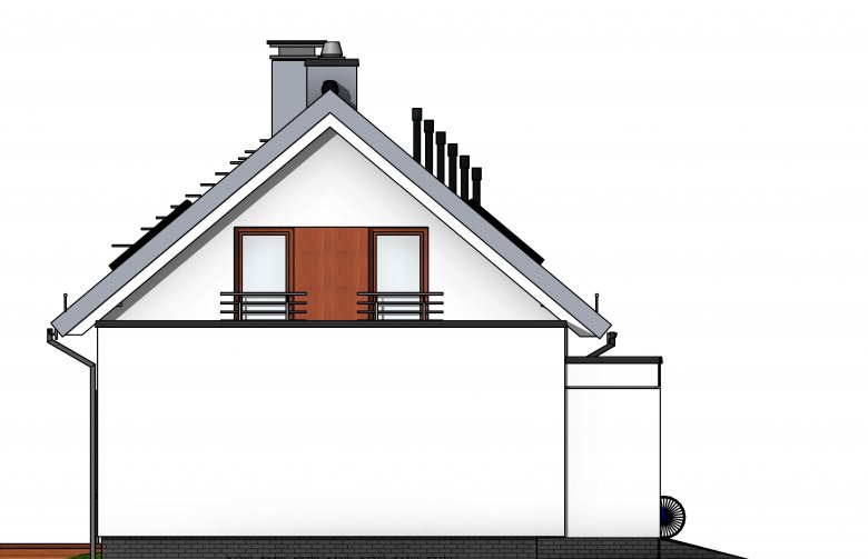 Projekt domu wielorodzinnego Domidea 58 G - elewacja 2