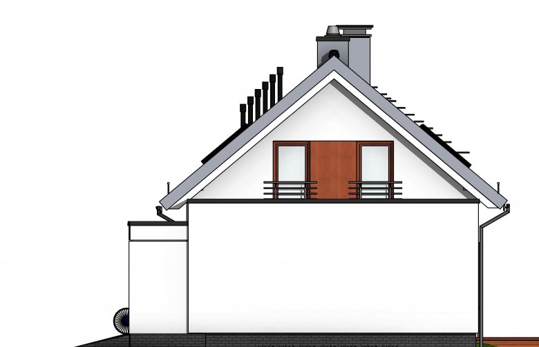 Projekt domu wielorodzinnego Domidea 58 G - elewacja 2