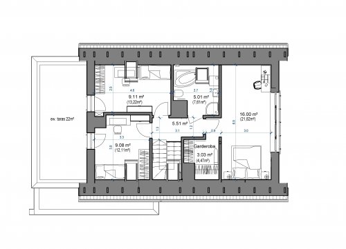 Rzut projektu Domidea 58 G