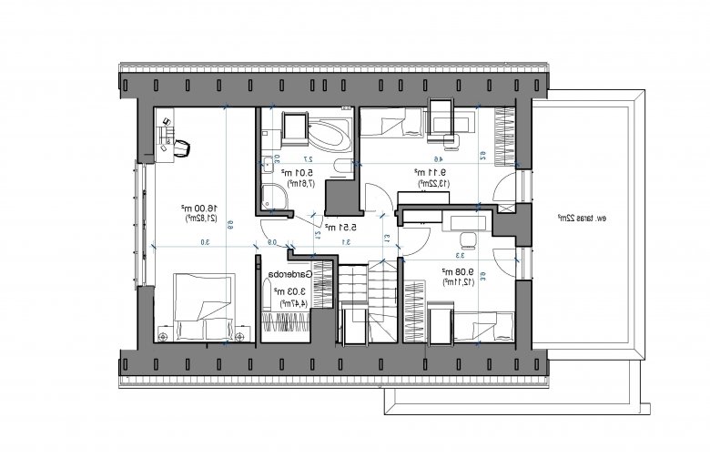 Projekt domu wielorodzinnego Domidea 58 G - 