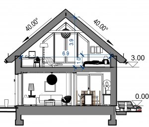 Przekrój projektu Domidea 58 G