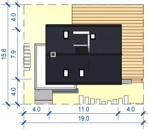 Usytuowanie budynku Domidea 58 m