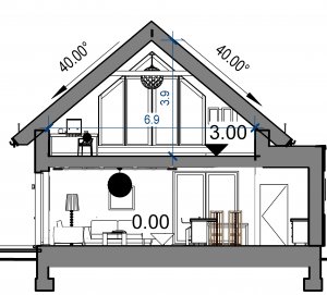 Przekrój projektu Domidea 60 G