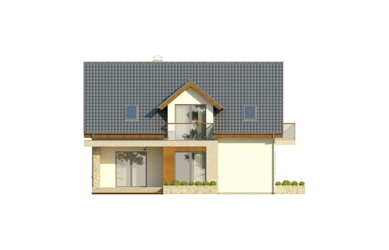 Projekt domu jednorodzinnego ROZALIN 2 - elewacja 1