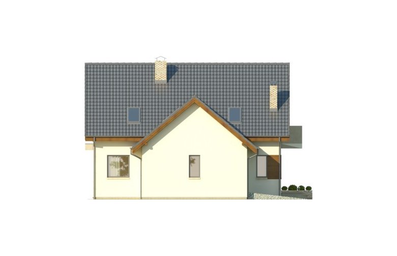 Projekt domu jednorodzinnego ROZALIN 2 - elewacja 3