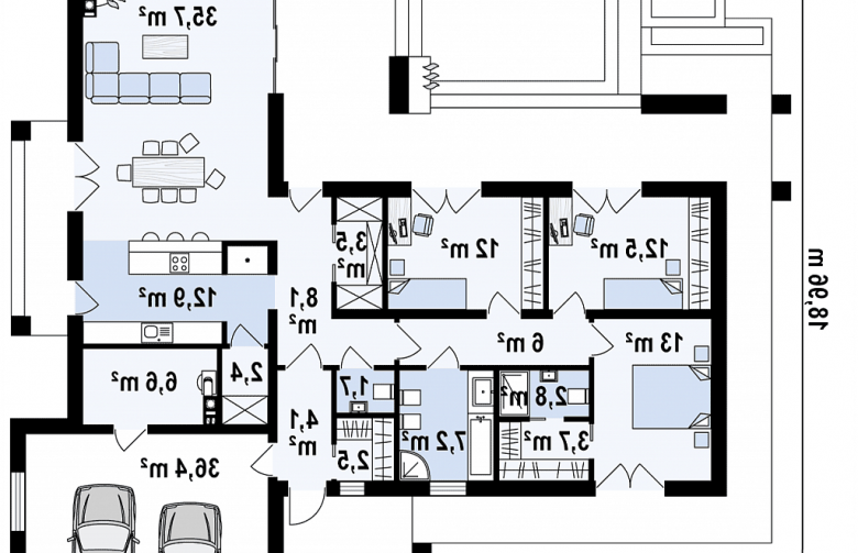 Projekt domu parterowego Zx 137 - 