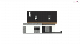 Elewacja projektu Z371 - 3 - wersja lustrzana