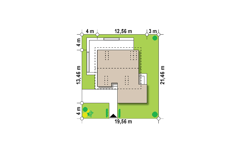 Projekt domu z poddaszem Z371 - Usytuowanie