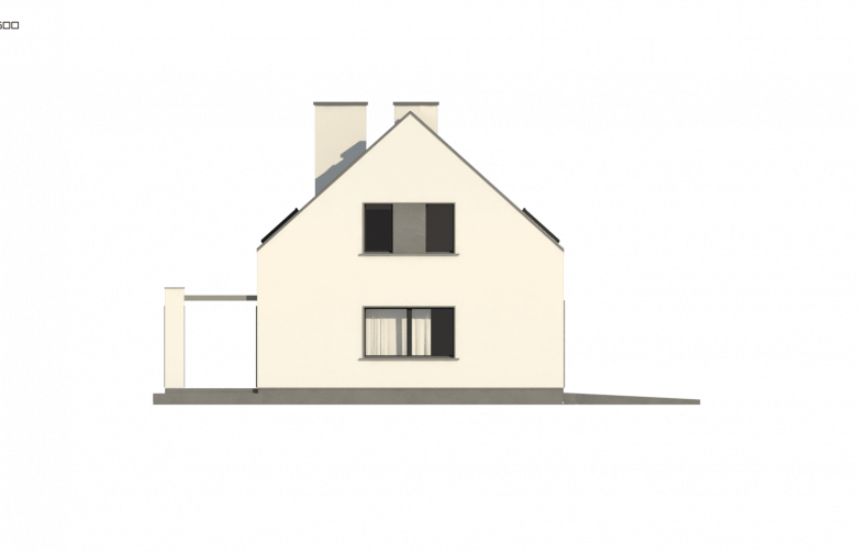 Projekt domu z poddaszem Z353 - elewacja 2