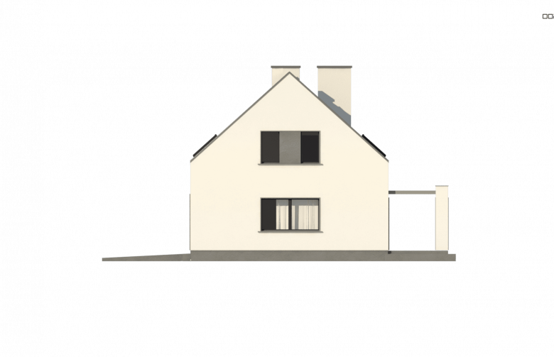 Projekt domu z poddaszem Z353 - elewacja 2