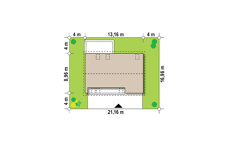 Projekt domu z poddaszem Z353 - Usytuowanie