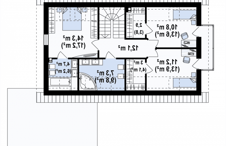 Projekt domu jednorodzinnego Z370 - 