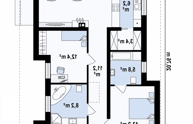 Projekt domu parterowego Z363 - 